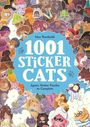 „1001 Sticker Cats. Jigsaw Sticker Puzzles to Complete.“ Eine bunte Ansammlung von illustrierten Katzen in verschiedenen Posen und Kostümen.