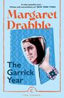„Margaret Drabble“, „The Garrick Year“, Rezension von NY Times. Illustration einer Frau, Gesicht im Spiegel.