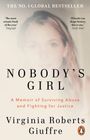 Buchtitel: "Nobody’s Girl". Untertitel: "A Memoir of Surviving Abuse and Fighting for Justice". Autorin: Virginia Roberts Giuffre. Logo unten rechts. Hintergrund zeigt eine Person unscharf.