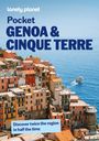 Text: "Pocket GENOA & CINQUE TERRE. Discover twice the region in half the time." Bunte Häuser an einer Küste; ein Boot auf dem Meer.