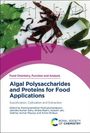 Text: "Food Chemistry, Function and Analysis", "Algal Polysaccharides and Proteins for Food Applications". Blätter und chemische Strukturen.