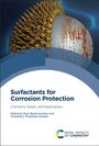 "Surfactants for Corrosion Protection" ist der Titel. Ein Molekülmodell zeigt den Schutz eines Metallobjekts vor Korrosion.