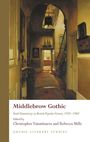 "Middlebrow Gothic" und andere Informationen sind auf Vorderseite. Es zeigt einen viktorianischen Flur mit Treppe und Dekor.