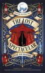 „You're invited to... THE LOST SPECTACULAR. Zoé Duhaime.“ Illustration mit rotem Zelt, Laternen, einem blauen Stift und Katze.