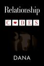 „Relationship Codes“ und „DANA“ stehen auf schwarzem Hintergrund. Silhouetten eines Paares sind im Hintergrund erkennbar.