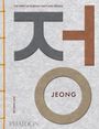 "The Spirit of Korean Craft and Design", "JEONG", gräulich-beiger Hintergrund mit stilisierten Buchstabenformen.
