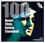 "100 Queer Films Before Stonewall" von Alex Davidson, Porträt eines Menschen in blauem Licht mit Zigarette, BFI-Logo.