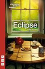 Der Text zeigt "chichester festival theatre", "Eclipse", "John Morton". Ein runder Tisch mit Tee und Keksen vor einem sonnigen Fenster.