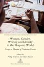 Texte: "Women, Gender, Writing and Identity in the Hispanic World". Eine Person zeichnet an einem Tisch.