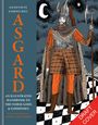 „ASGARD“ in großen Buchstaben, ein Wikinger mit Helm und Axt, nächtlicher Hintergrund mit Mond und Sternen; „DRAFT COVER“ in Rot.