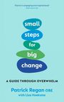 "Small steps for big change" in bunten, übereinanderliegenden Formen. Autor: Patrick Regan OBE mit Liza Hoeksma.