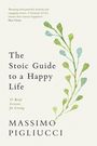 "The Stoic Guide to a Happy Life" von Massimo Pigliucci. Ein grüner Zweig verläuft vertikal rechts.