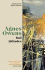 "Agnes Owens, Bad Attitudes. Einführung von Jenni Fagan. Zitat vom Sunday Times. Abstrakte Malerei mit dynamischen Pinselstrichen."