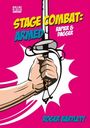 „Stage Combat: Armed – Rapier & Dagger“, Roger Bartlett. Illustration: Hand hält ein Rapier mit dynamischem Hintergrund.
