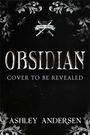 „Book Two, Valmora Academy, Obsidian, Cover to be revealed, Ashley Andersen“. Dunkler Hintergrund, dekorative Muster.