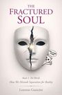 "THE FRACTURED SOUL", "WELCOME HOME!" in Sprechblase neben einer lächelnden Katze. Maske mit Riss und Sternenhimmel.