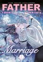 Titel: "FATHER, I DON'T WANT THIS Marriage". Zwei Personen schweben im Wasser und schauen sich intensiv an. Manga-Stil.