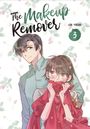 "The Makeup Remover", Lee Yeon, Band 3. Illustration von zwei Menschen; eine Person hält ein rotes Tuch. Hintergrund: Erdbeermuster.