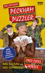 „The Official Peckham Puzzler“, drei Männer in humorvoller Pose vor gelbem Hintergrund.