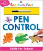 "See, Touch, Feel: PEN CONTROL. Skills for School." Ein Stift ist abgebildet sowie Blätter, ein Krokodil und ein Stern.