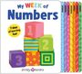 "My WEEK of Numbers", "7 days of learning fun!". Bunte Blöcke mit Zahlen. Sieben bunte Seiten mit Wochentagen.