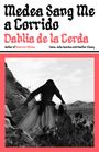 „Medea Sang Me a Corrido“ von Dahlia de la Cerda zeigt eine Person in langer Kleidung in einer felsigen Landschaft.