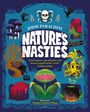 Titel: "Nature's Nasties" von Jodie Parachini. Illustration mit fantasievollen Pflanzen, Totenkopf und giftigen Elementen.