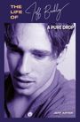 "The Life of Jeff Buckley", "A Pure Drop", "Jeff Apter". Portrait eines nachdenklichen Mannes in violettem Ton.