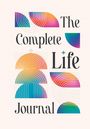 "The Complete Life Journal" in klassischer Schrift, umrahmt von bunten, geometrischen Mustern und Formen.