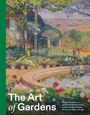 „The Art of Gardens.“ „28 pull-out posters... Matisse, Monet, Van Gogh, and more.“ Illustration eines blühenden Gartens.