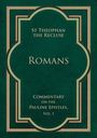 "St Theophan the Recluse. Romans. Commentary on the Pauline Epistles, Vol. 1." Grüner Hintergrund mit dekorativem Muster.