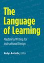 "The Language of Learning: Mastering Writing for Instructional Design" von Hadiya Nuriddin. Blauer Hintergrund.