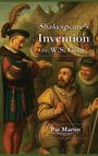 Text: "Shakespeare’s Invention by W.S. Gent." und "Pat Martin". Ein Gemälde, das eine Gruppe mittelalterlich gekleideter Männer zeigt.