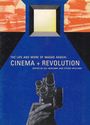 "THE LIFE AND WORK OF MASAO ADACHI, CINEMA + REVOLUTION" steht auf blauem Hintergrund. Hand mit Kamera, stilisiert.