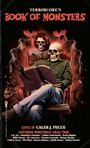 „Terrorcore’s Book of Monsters“, rot-orange Schrift, Skelettfiguren auf einem Stuhl, eines liest ein Buch.
