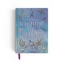 „Wisdom of Charms“, ein blau-violettes Buchcover mit Abbildungen von Amuletten und einem violetten Leseband.