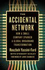 Das Bild zeigt den Buchtitel „The Accidental Network“. Farbige elektronische Schaltkreise als Hintergrund.