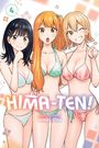 „HIMA-TEN!“, „Genki Ono“, drei Manga-Mädchen in Bikinis, lächelnd und posierend.