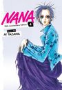 „NANA 25th Anniversary Edition 4. Story + Art AI YAZAWA.“ Illustration einer Person mit blauer Jacke und lila Rock.