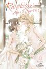"Rainbows After Storms", "13", "Story & Art by Luka Kobachi". Zwei Frauen in Kleidern lachen, mit Blumen.