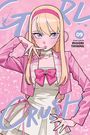 „GIRL CRUSH 09, Story & Art by MIDORI TAYAMA“. Illustration eines Mädchens in rosa Kleidung auf rosa Hintergrund.