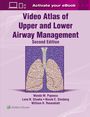 Text: "Video Atlas of Upper and Lower Airway Management, Second Edition, Wanda M. Popescu, Lena N. Glowka, Nicole E. Ginsberg, William H. Rosenblatt." Ein stilisiertes Bild von Lungen.