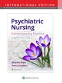 "Psychiatric Nursing: Contemporary Practice, Eighth Edition" von Mary Ann Boyd und Rebecca Luebbert. Lila Krokusblüten und Wolters Kluwer-Logo.
