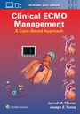 Cover für "Clinical ECMO Management: A Case-Based Approach". Illustration eines Patienten mit medizinischer Ausrüstung.