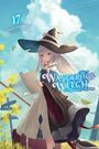 "17 Jougi Shiraishi, Illustration Azure, Wandering Witch The Journey of Elaina." Eine Hexe mit Hut hält ein Pergament.