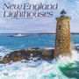 Browntrout: New England Lighthouses 2025 12 X 24 Inch Monthly Square Wall Calendar Plastic-Free, KAL
