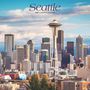 Browntrout: Seattle 2025 12 X 24 Inch Monthly Square Wall Calendar Plastic-Free, KAL
