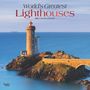 Browntrout: World's Greatest Lighthouses 2025 12 X 24 Inch Monthly Square Wall Calendar Foil Stamped Cover Plastic-Free, KAL