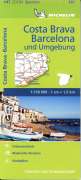 : Michelin Zoomkarte Costa Brava, Barcelona und Umgebung 1 : 150 000, KRT