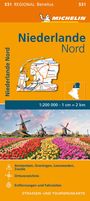: Michelin Niederlande Nord. Straßen- und Tourismuskarte 1:200.000, KRT